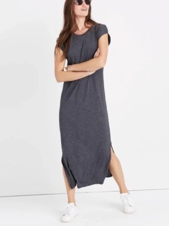 Annabelle Dresses & Skirts - Annabelle Heather Grey Cap Sleeve Midi Dress , Sz-S